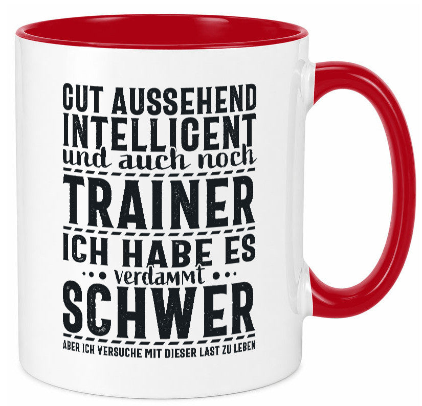 Gut aussehender Trainer |gestrichelte Linie | Punkte lustiger Spruch Geschenk