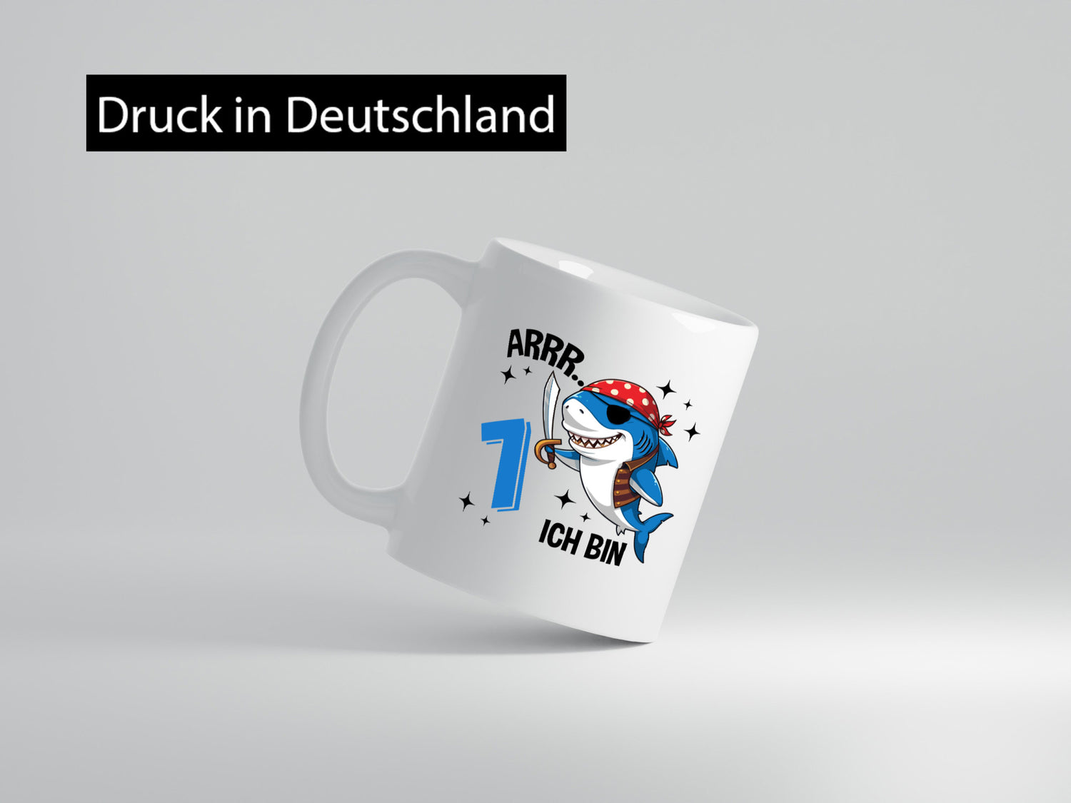 7. Geburtstag | 7 Jahre Arr Pirat Hai Piraten lustiger Spruch Geschenk