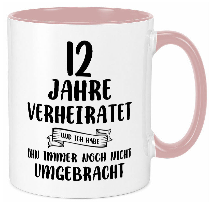 12 Jahre Verheiratet, immer noch am Leben! Geschenkidee Humor Tasse