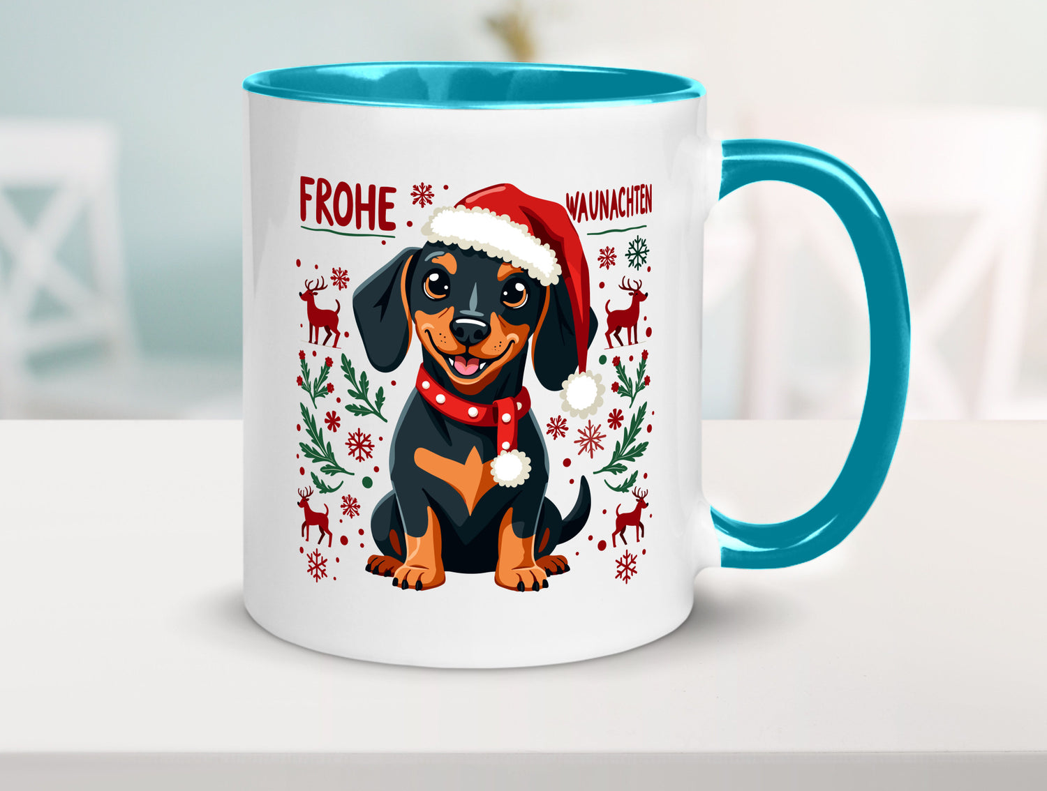 Frohe Waunachten | Ugly Christmas Weihnachtshund v2 Humor Tierliebhaber