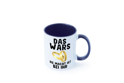 Die macht ist bei ihr | Hochzeit Tasse Ehemann Ehe Geschenk Humor Geschenkidee