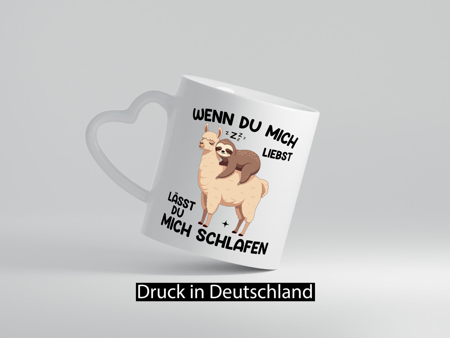 Wenn du mich liebst lässt Schlafen | Lama Geschenkidee Humor Tasse