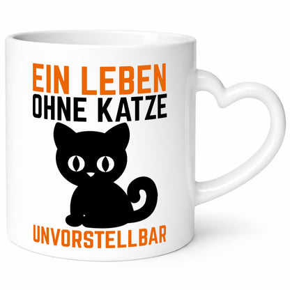 Ein Leben ohne Katze unvorstellbar | Tierliebe Comic Geschenkidee Tierliebhaber