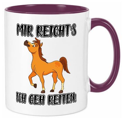 Ich geh reiten | Pferde Tasse Reiter Mädchen Humor Geschenkidee