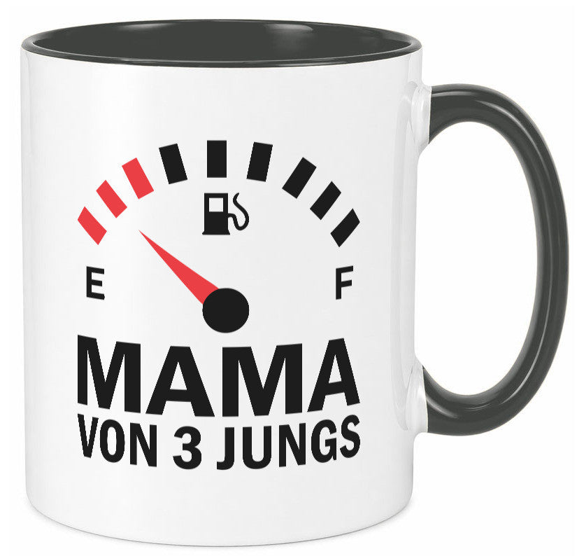 Mama von 3 Jungs | Muttertag Geschwister lustiger Spruch Geschenk Familie