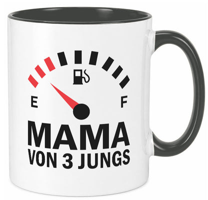 Mama von 3 Jungs | Muttertag Geschwister lustiger Spruch Geschenk Familie