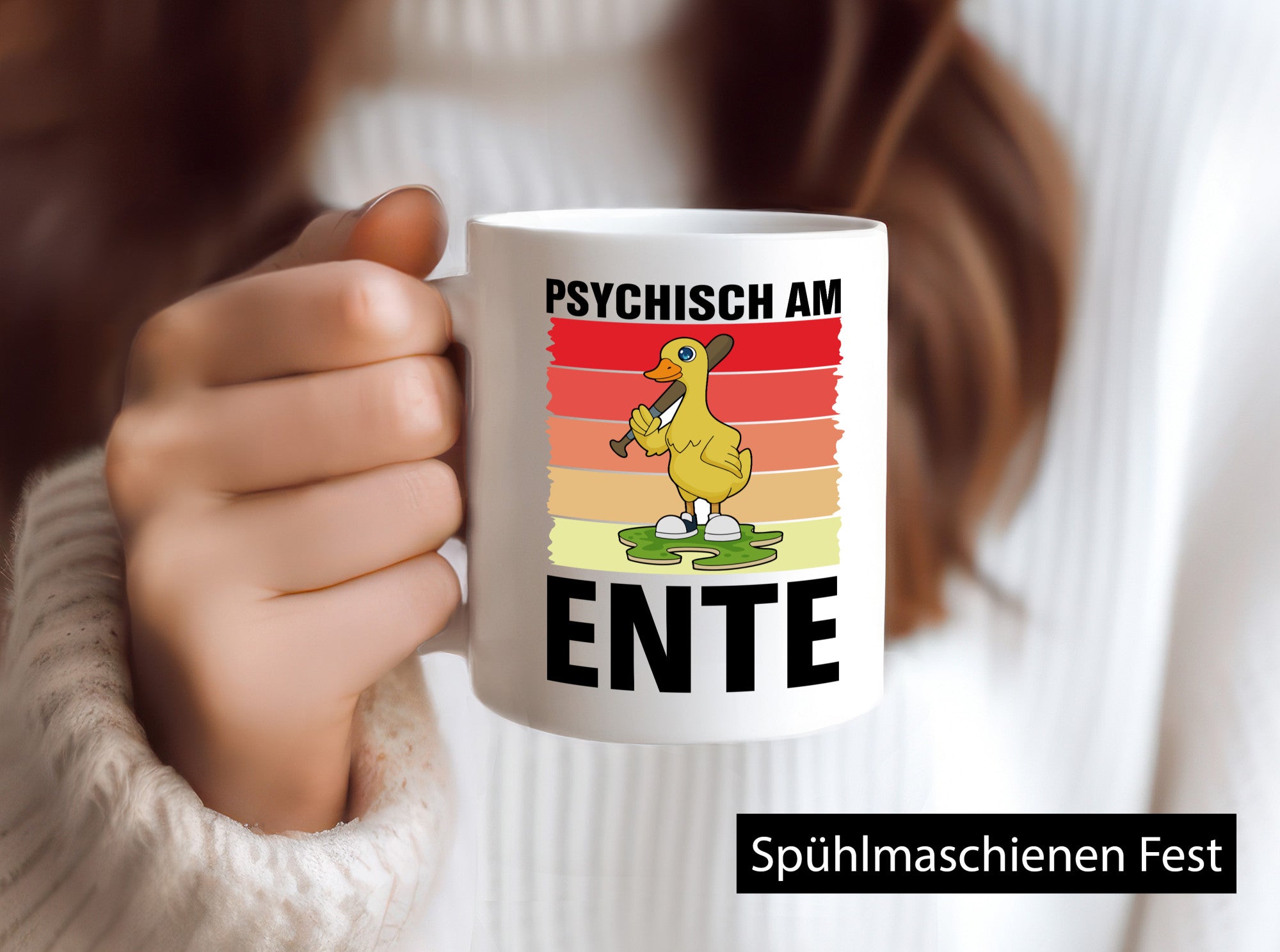 Psychisch am Ente | mit Baseball schläger Sunset v2 lustig Humor Geschenkidee