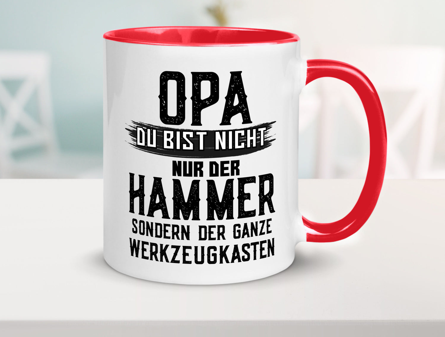 Opa ist der Hammer | Großvater Tasse Werkzeugkasten lustig Familie Geschenkidee