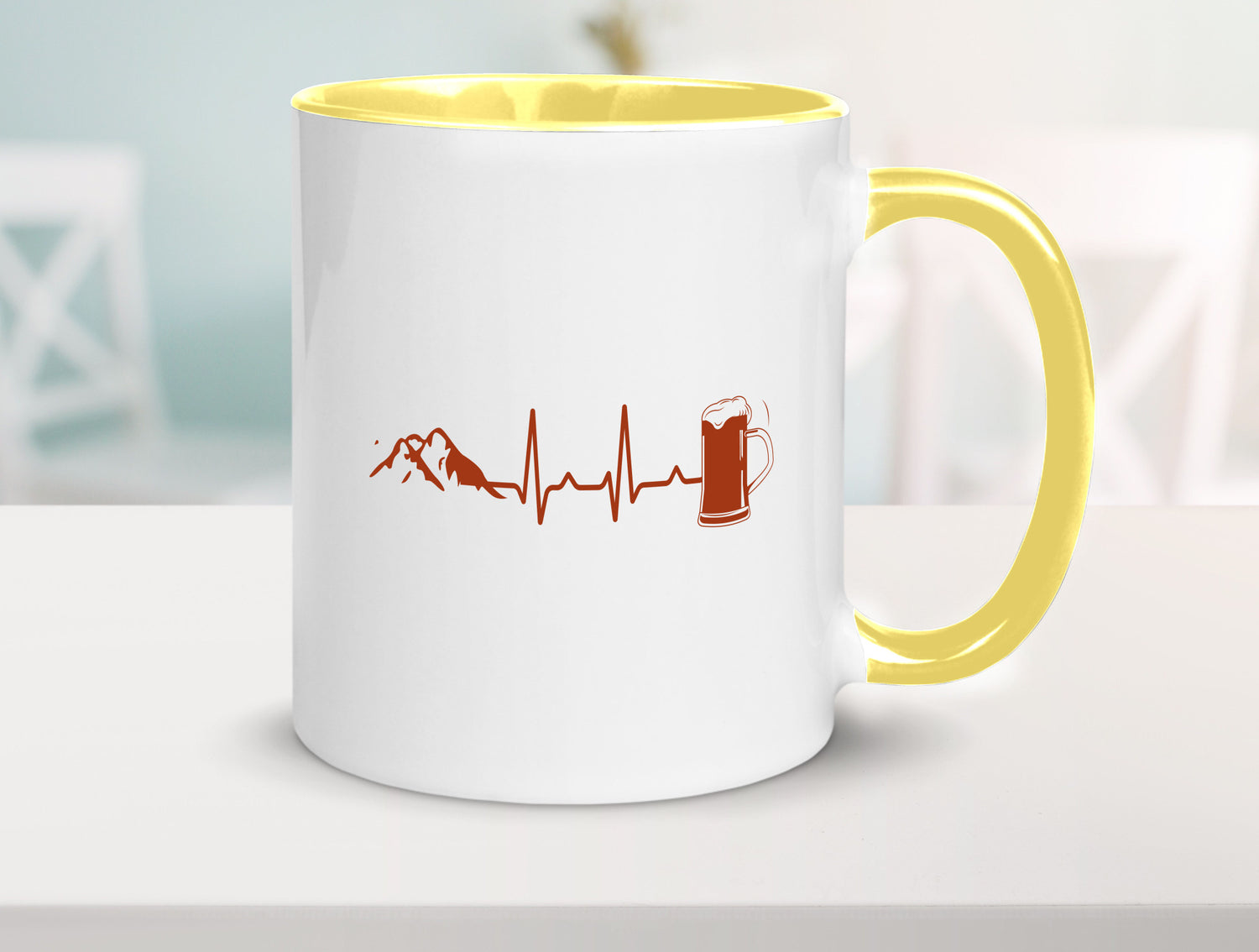Berge und Bier | Wandern Wanderer Biertrinken Geschenkidee Humor Tasse