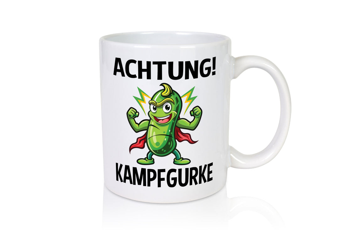 Achtung Kampfgurke | Kult Lustige Gurke v2 Humor Geschenkidee Tasse