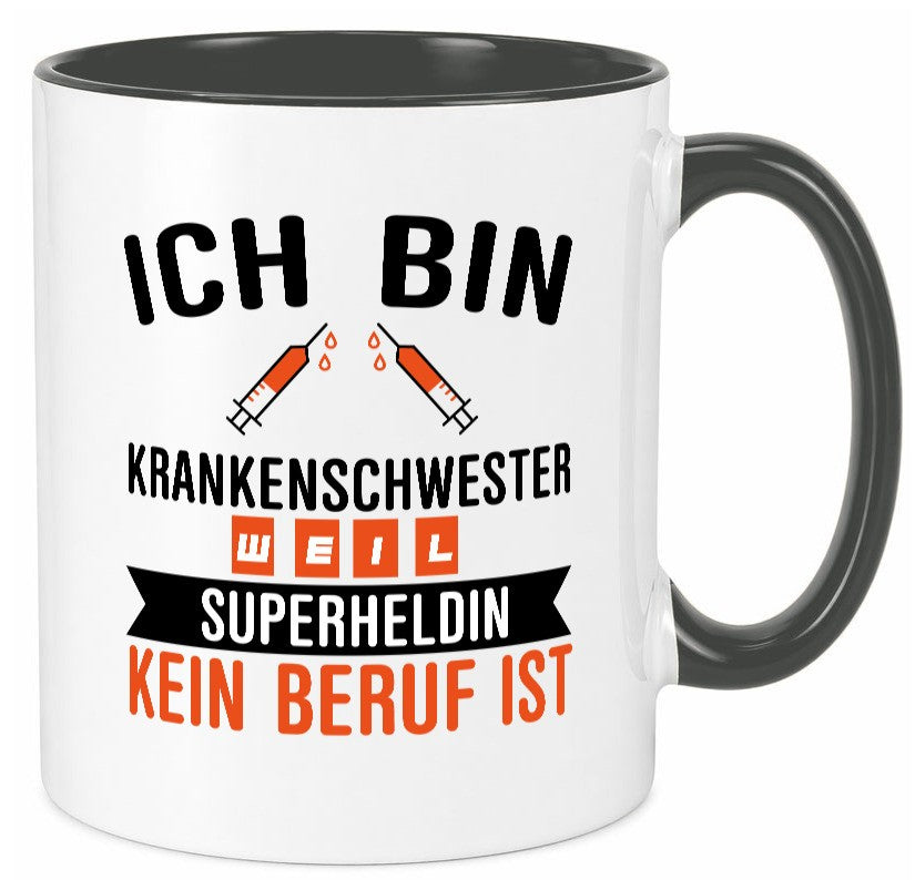 Krankenschwester Superheldin | Beruf Tasse Pflegerin Humor Arbeit Kollegen Büro