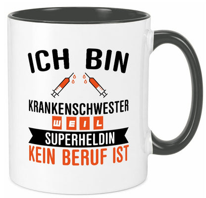 Krankenschwester Superheldin | Beruf Tasse Pflegerin Humor Arbeit Kollegen Büro