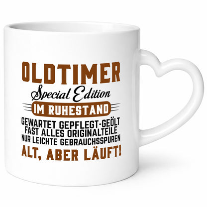 Oldtimer | Rentner Ruhestand Alt aber läuft Humor Jubiläum Geschenkidee Tasse