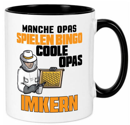 Opas spielen Bingo, coole imkern | Opa Imker| Honig lustig Familie Geschenkidee Tasse