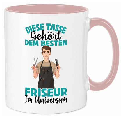 Im Universum: Friseur | Frisör lustiger Spruch Geschenk Humor Geschenkidee Tasse