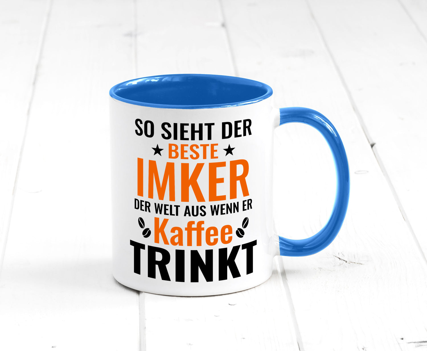 Kaffee trinkt: Imker | Imkerei lustiger Spruch Geschenk Humor Geschenkidee Tasse