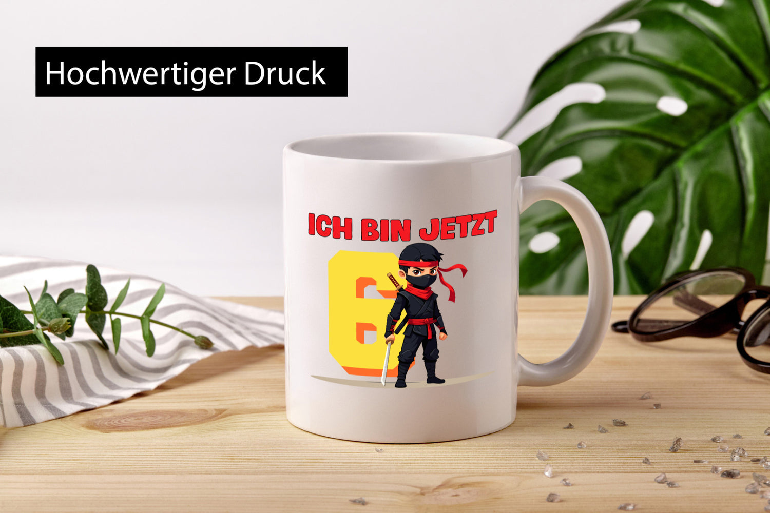 6. Geburtstag | 6 Jahre Ninja Kinder Humor Geschenkidee Tasse