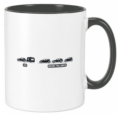 Ich | Meine Follower Camper Autos lustig Humor Geschenkidee Geschenk Tasse