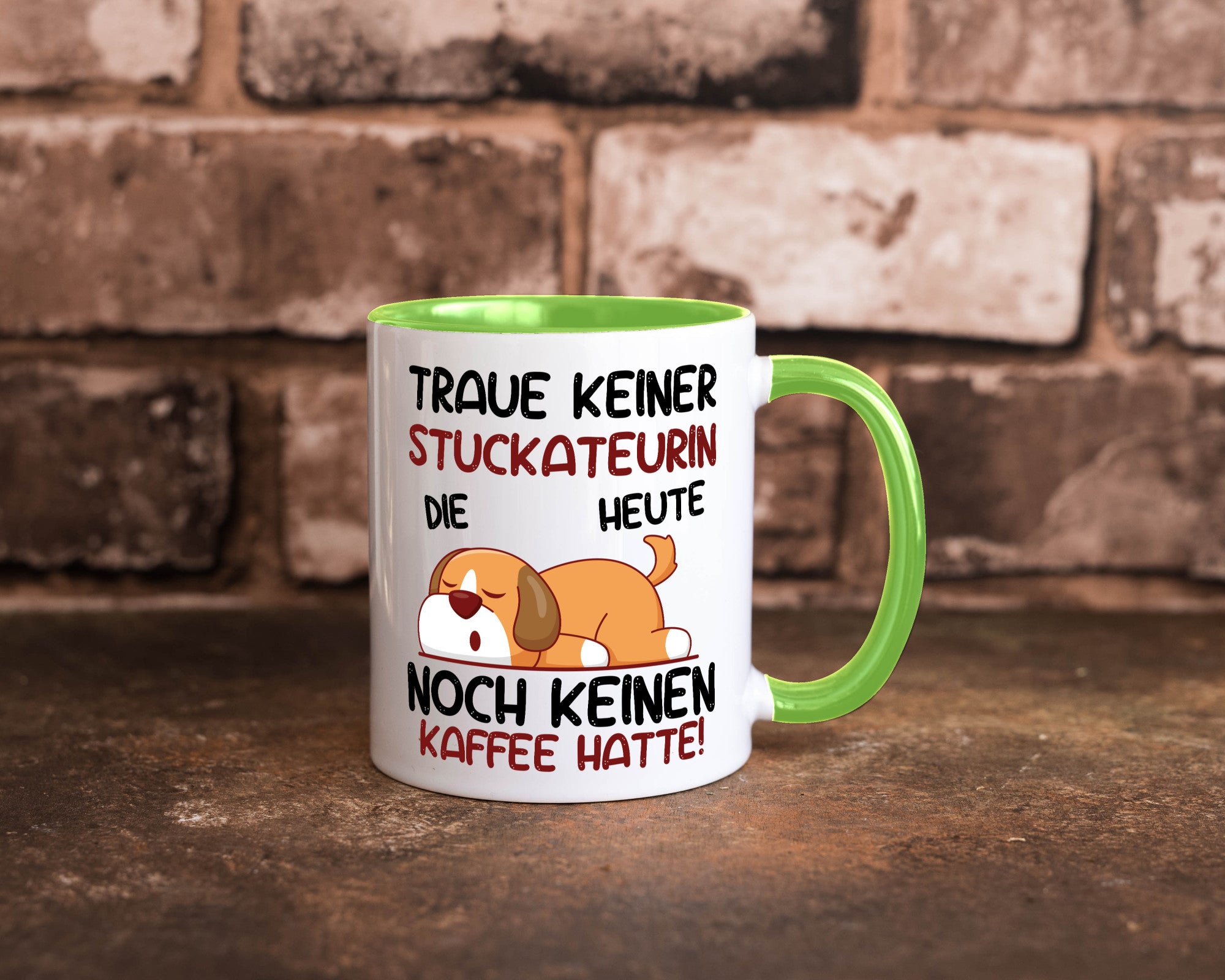 Traue keiner Stuckateurin | Innenausbau lustig Humor Geschenkidee Geschenk Tasse