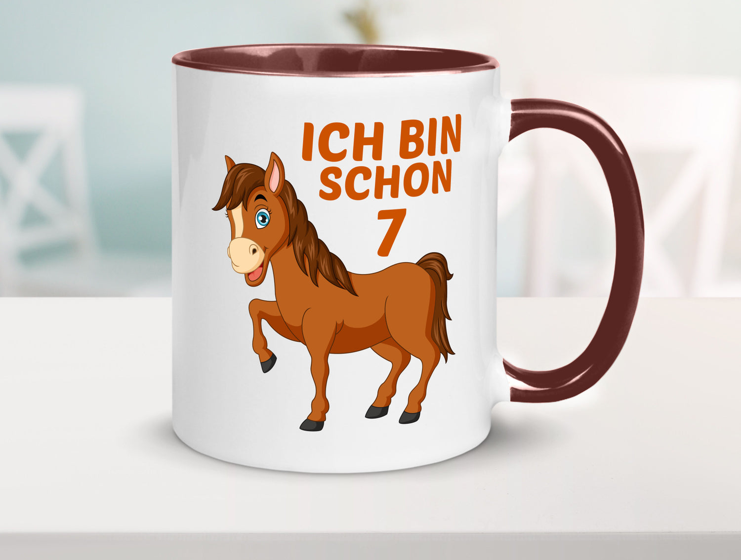 7. Geburtstag | Ich bin schon 7 Pferde Pony Humor Geschenkidee Tasse