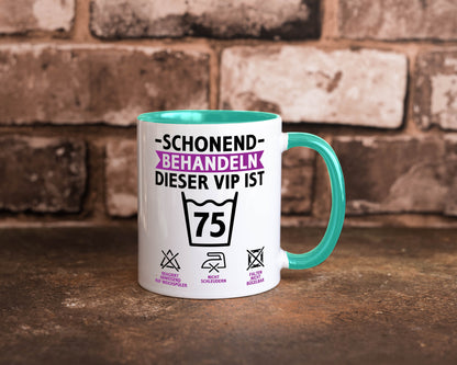75 Geburtstag | schonend behandeln Jahre v2 lustiger Spruch Geschenk