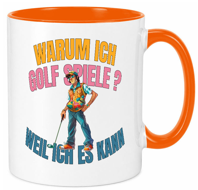 Der Golfspieler, Golfen, Freiheit beim Golfe, lustig Humor Geschenkidee Tasse