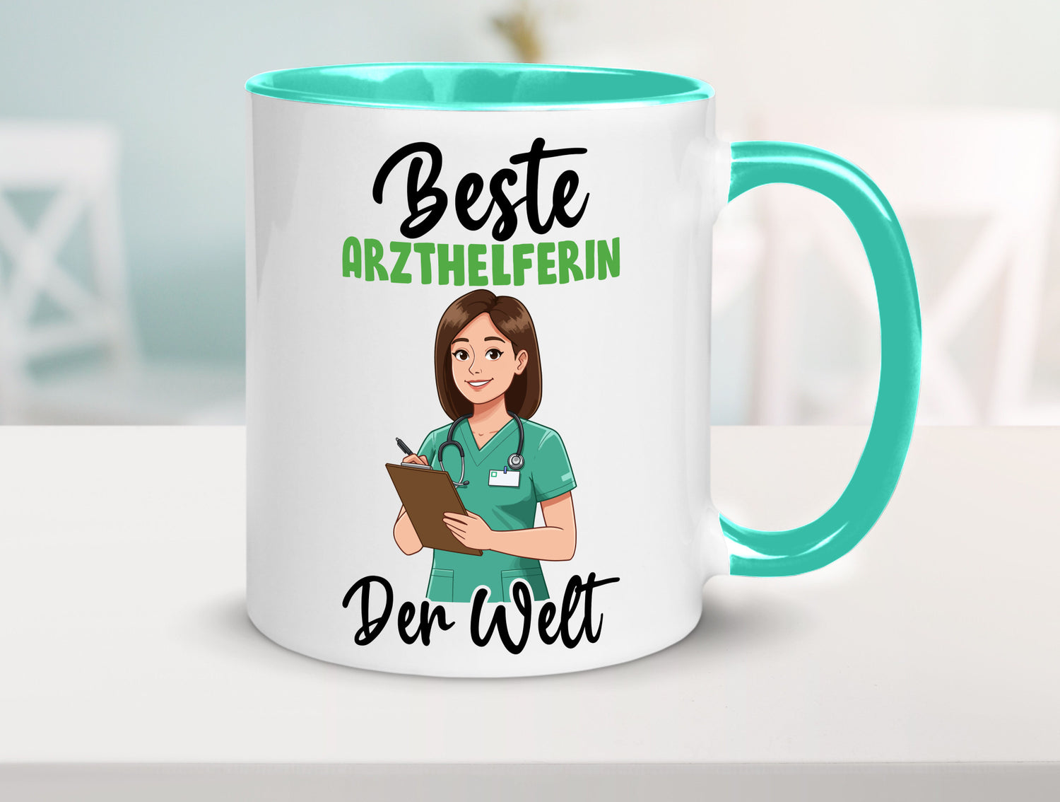 Beste Arzthelferin | Fachangestellte Medizin v2 Geschenkidee Humor Tasse