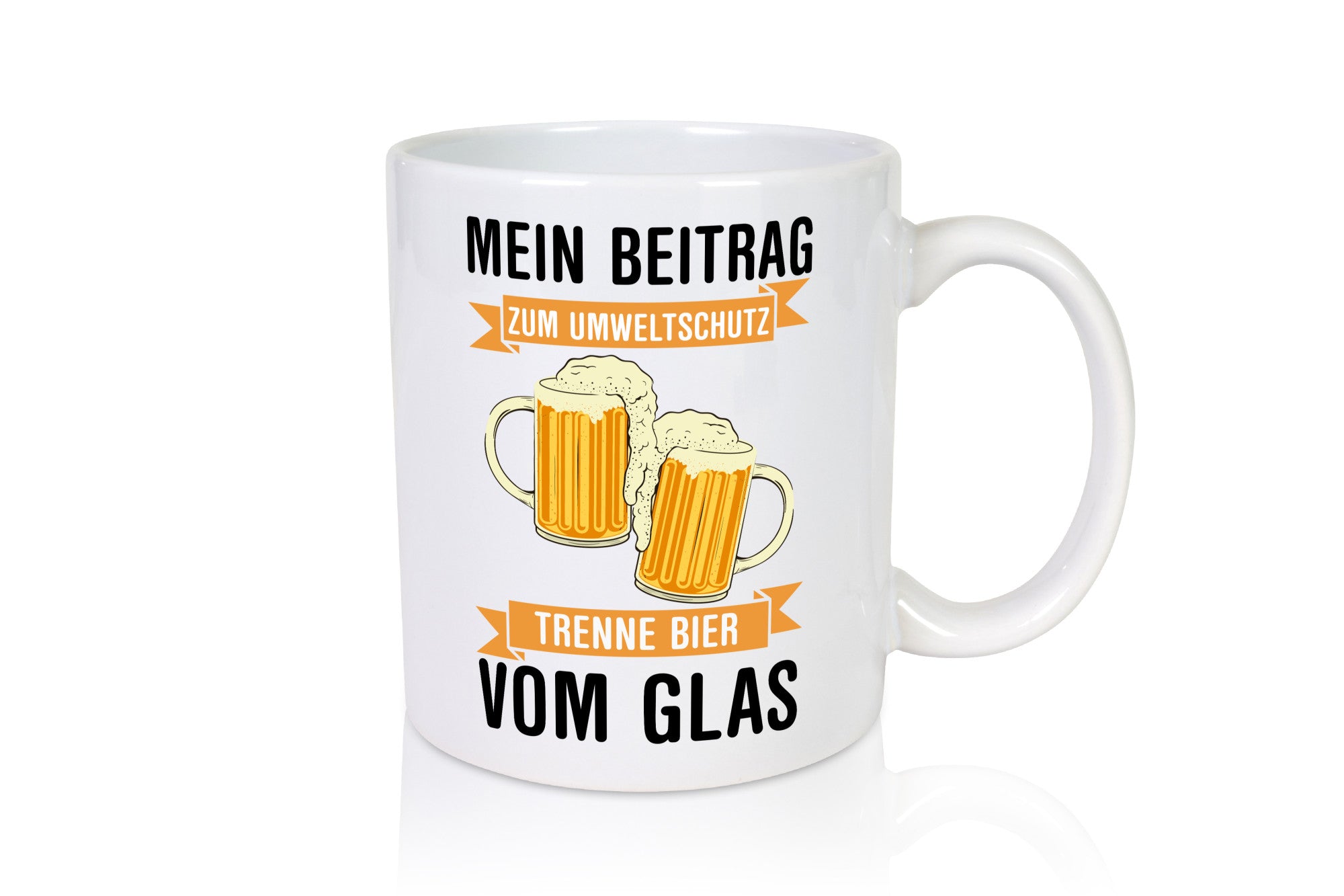 Mein Beitrag zum Unweltschutz | Bier Bierliebhaber Geschenkidee Humor Tasse