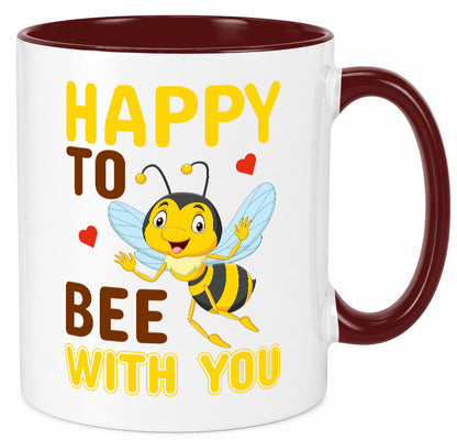 Happy Bee | Beziehung Tasse Freundschaft Bienen Humor Geschenkidee