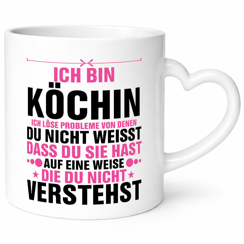 Löse Probleme: Köchin | Chefköchin Chefkoch v2 lustig Arbeit Kollegen Büro Tasse