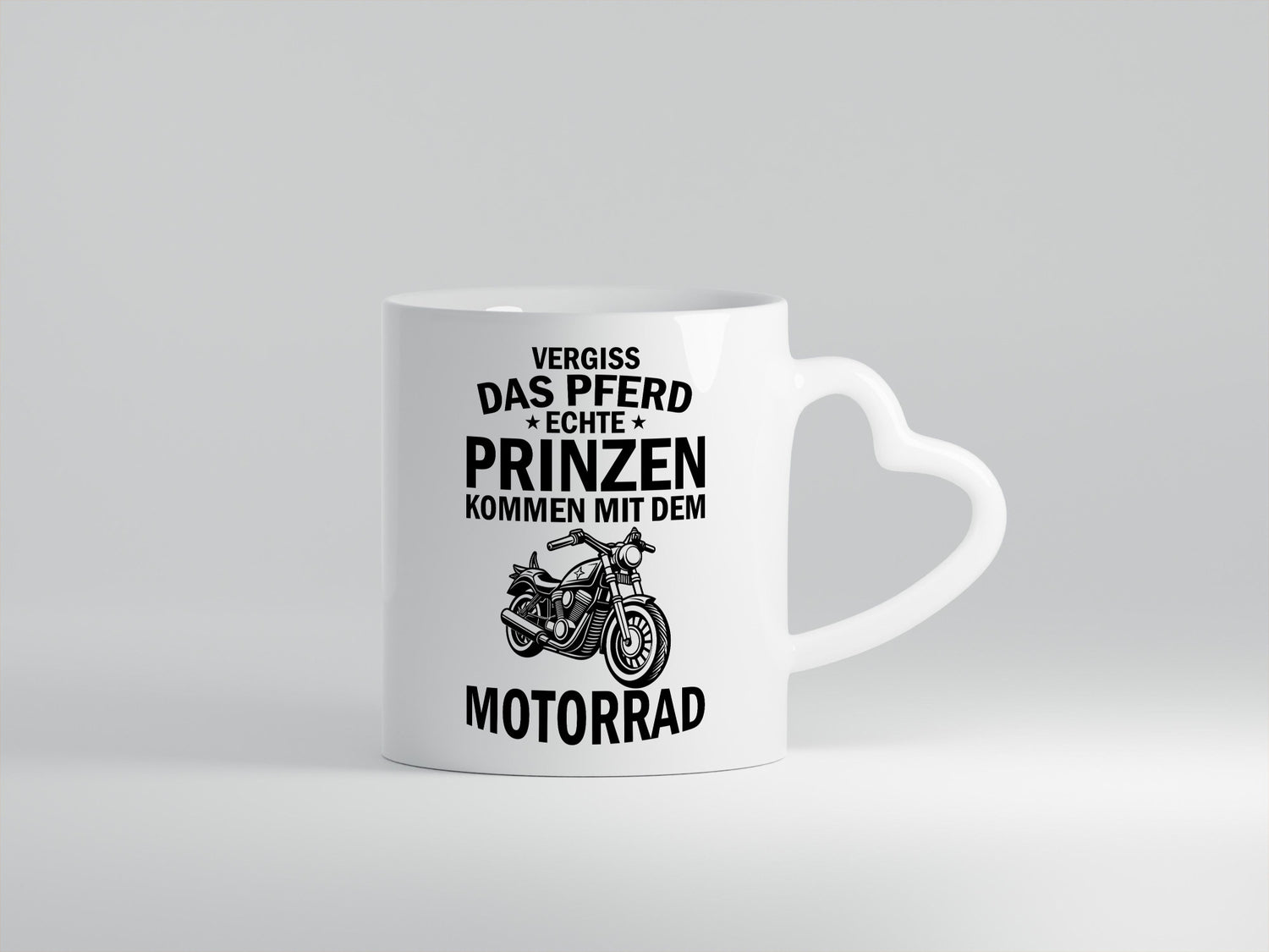 Vergiss das Pferd echte Prinzen kommen mit dem Motorrad v2 Geschenkidee Humor