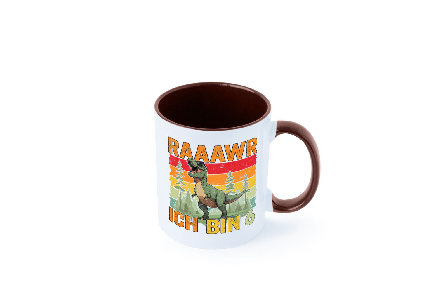 6. Geburtstag | 6 Jahre rarrrr ich bin Dinosaurier Humor Geschenkidee Tasse