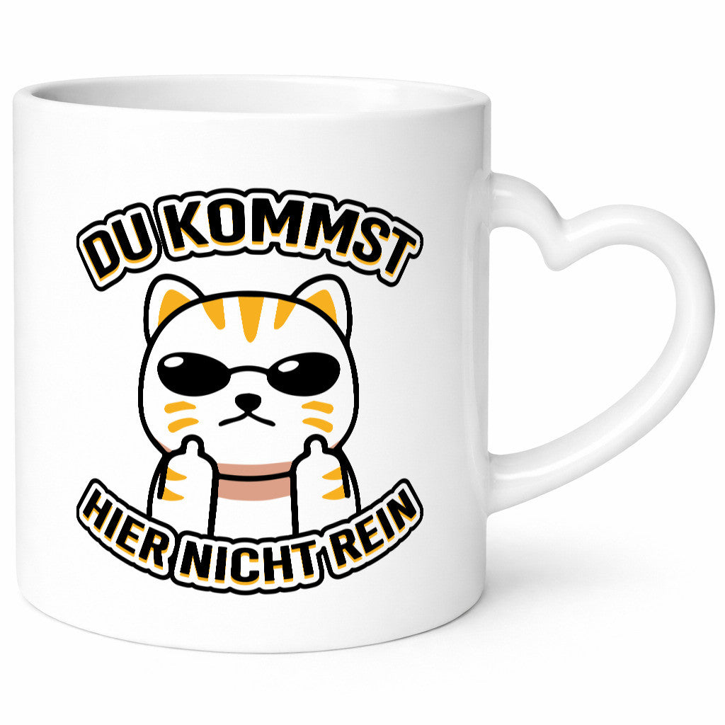 Du kommst hier nicht rein | Böse Katze Humor Tierliebhaber Geschenkidee Tasse