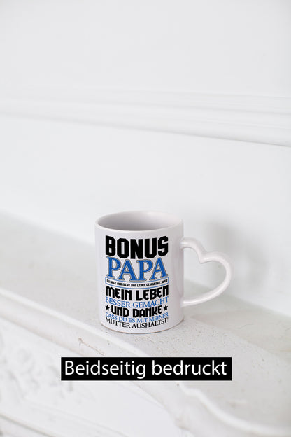 Bonus Papa lustiger Spruch Geschenk Humor Geschenkidee Tasse