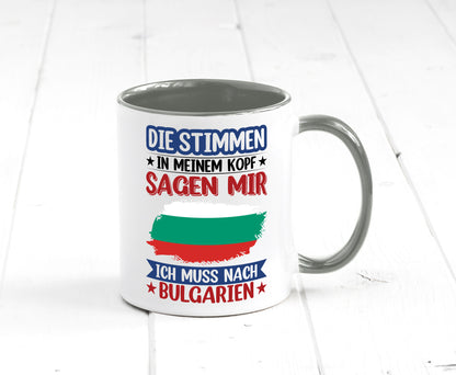 Bulgarien | Urlaub Stimmen in meinem Kopf Traumland Humor Geschenkidee Tasse