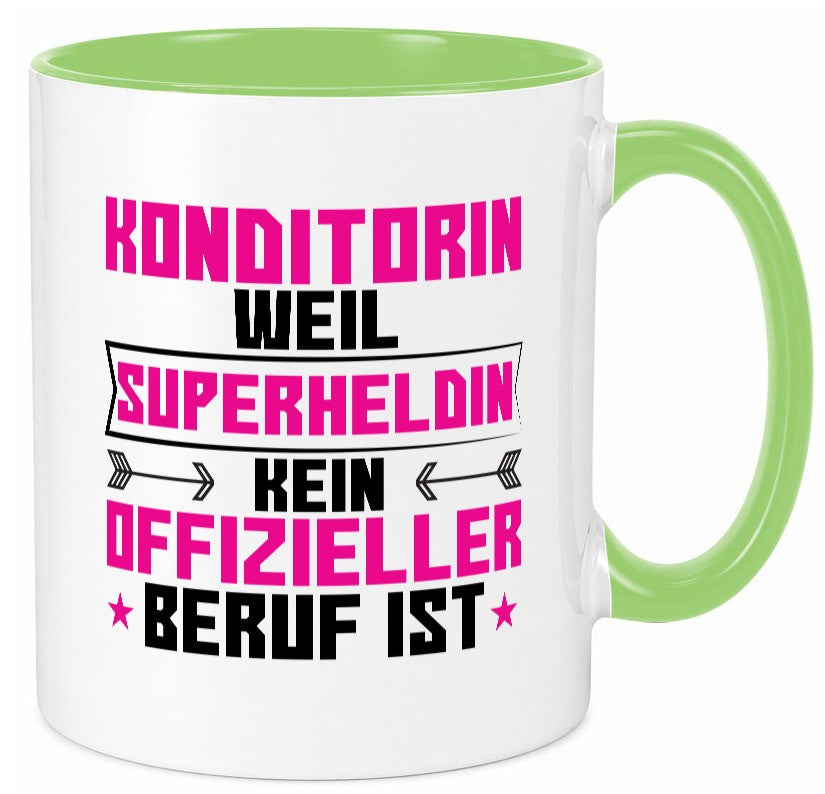 Superheldin Konditorin | Konditorei lustig Humor Geschenkidee Geschenk Tasse