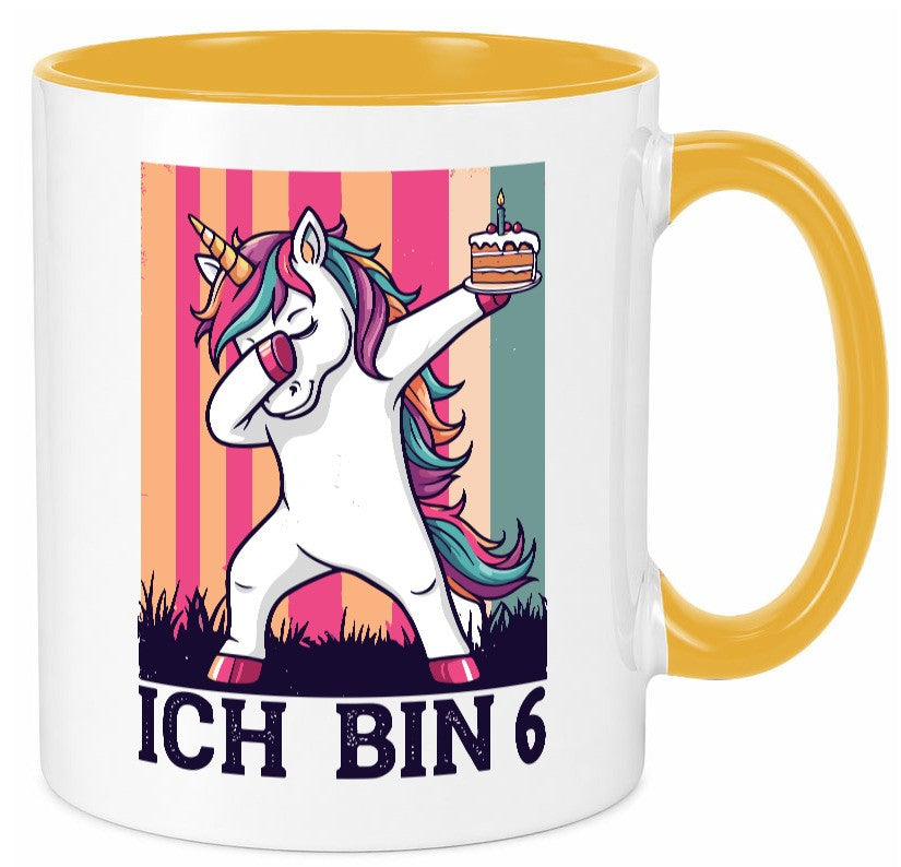 6 Geburtstag | Einhorn Damping Mädchen lustiger Spruch Geschenk Geschenkidee Tasse