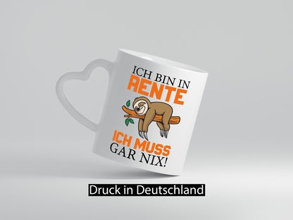 Ich bin in Rente lustig Humor Geschenkidee Geschenk Tasse