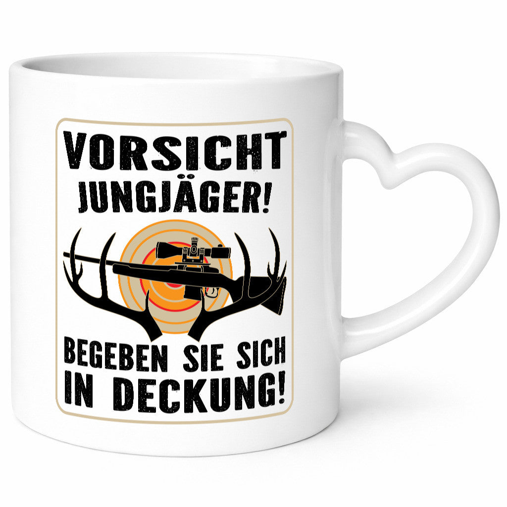 Votsicht Jungjäger | In Deckung Neuling beim Jagen lustig Humor Geschenkidee Tasse