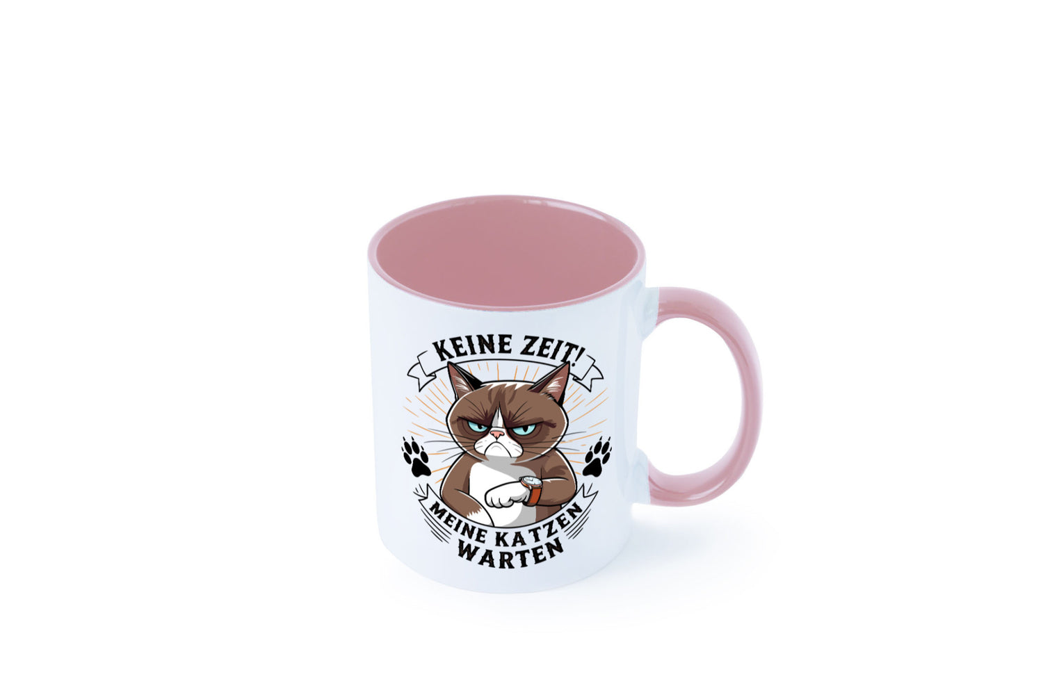 Keine Zeit meine Katzen Warten | Schwarze Katze Geschenkidee Tierliebhaber