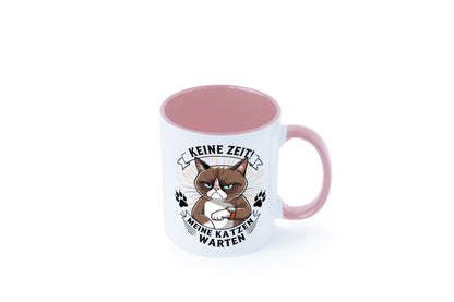 Keine Zeit meine Katzen Warten | Schwarze Katze Geschenkidee Tierliebhaber