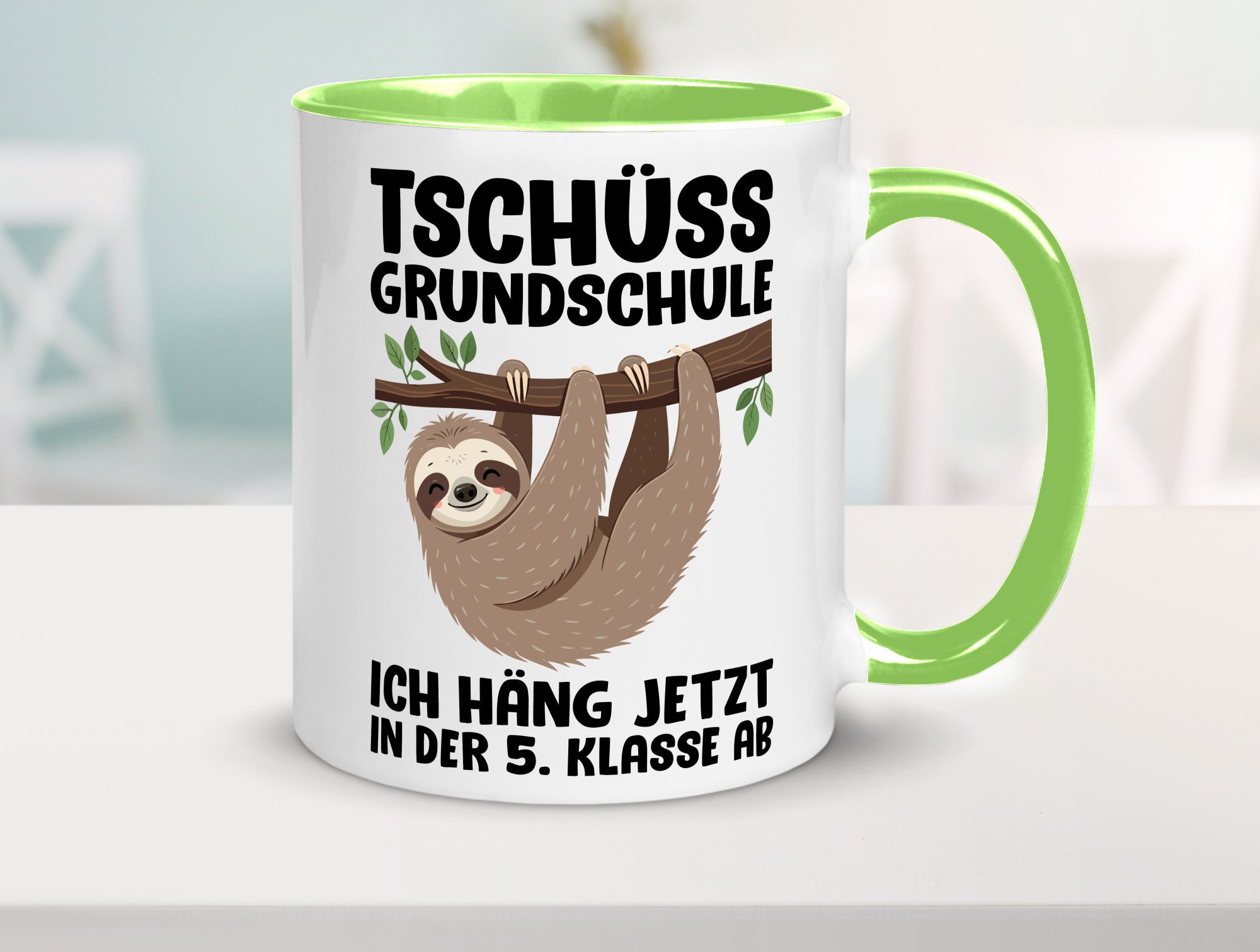 Tschüss Grundschule ich häng jetzt in der 5. Klasse ab Humor Geschenkidee Tasse