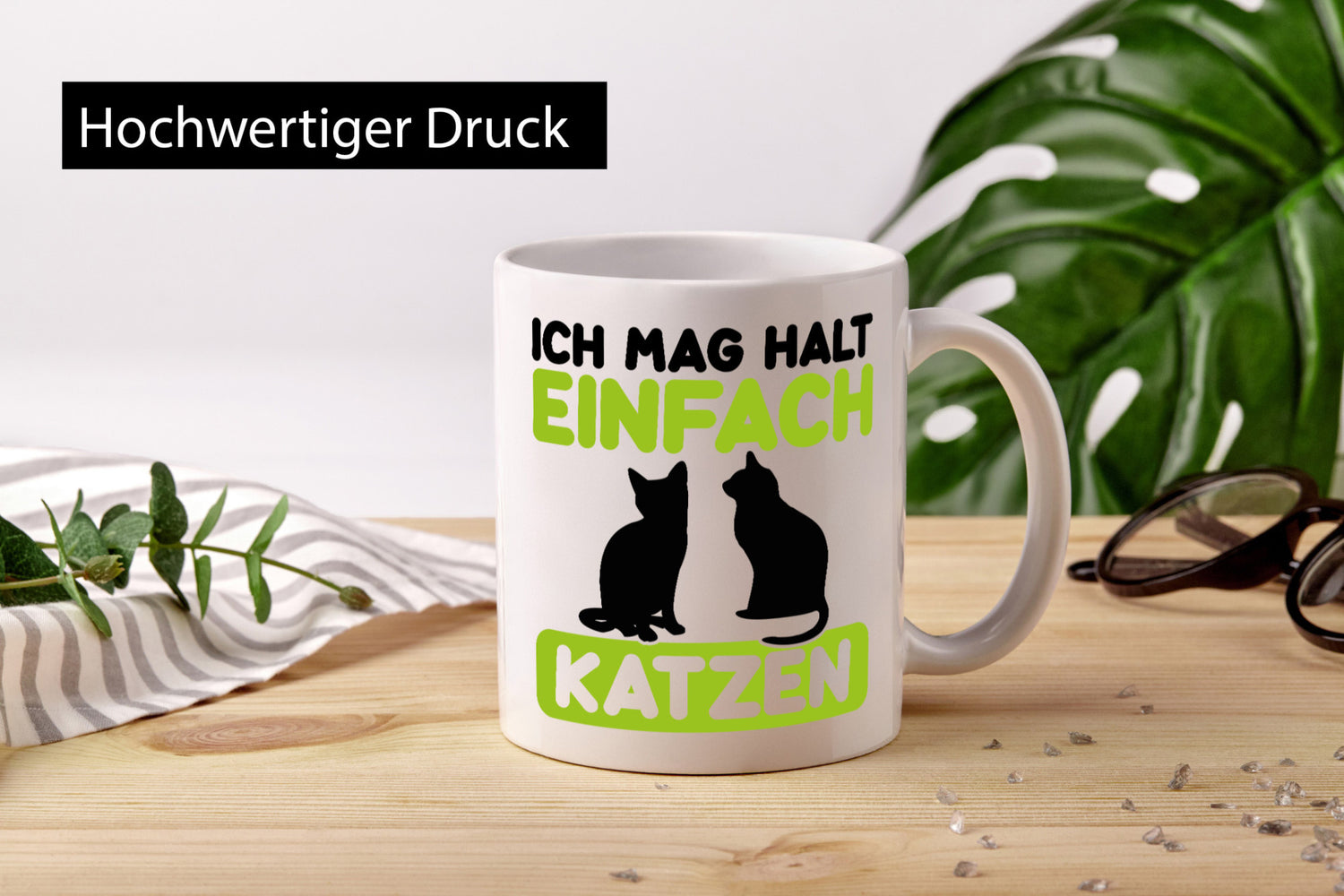 Ich mag Katzen | Tierfreund Katzenliebhaber süßer Comic Geschenk Tierliebhaber