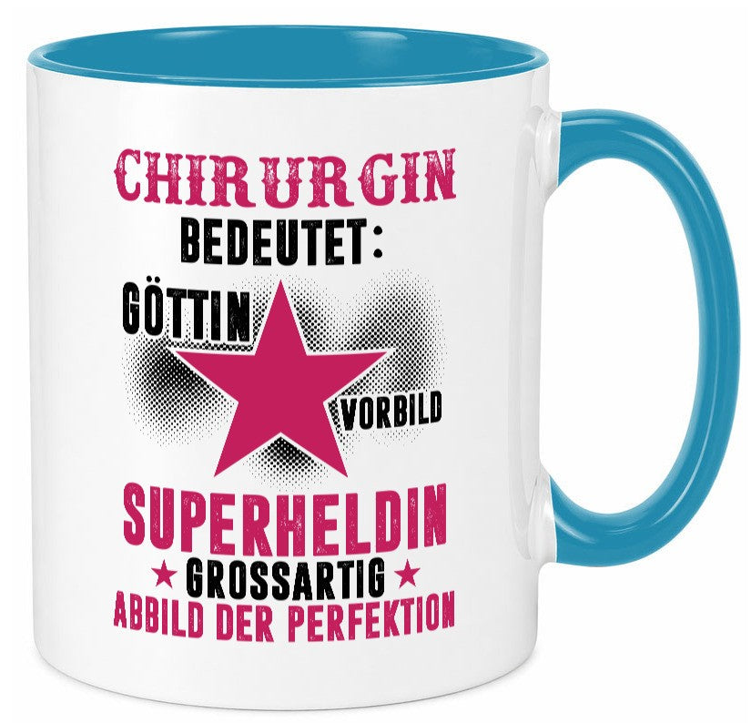 Bedeutung von Chirurgin | Chirurgie Krankenhaus lustiger Spruch Geschenk Humor Tasse