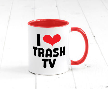 I love Trash TV | v2 lustig Humor Geschenkidee Geschenk Tasse