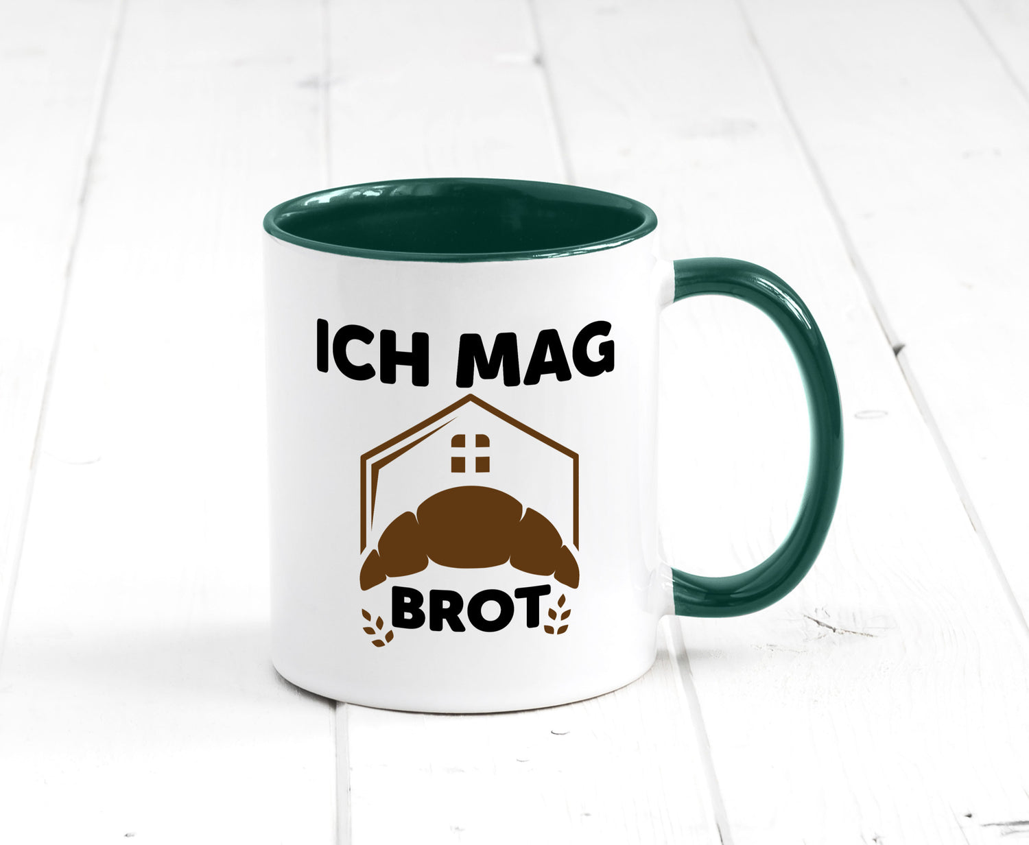 Ich mag Brot | Bäcker backen lustiger Spruch Geschenk Humor Geschenkidee Tasse