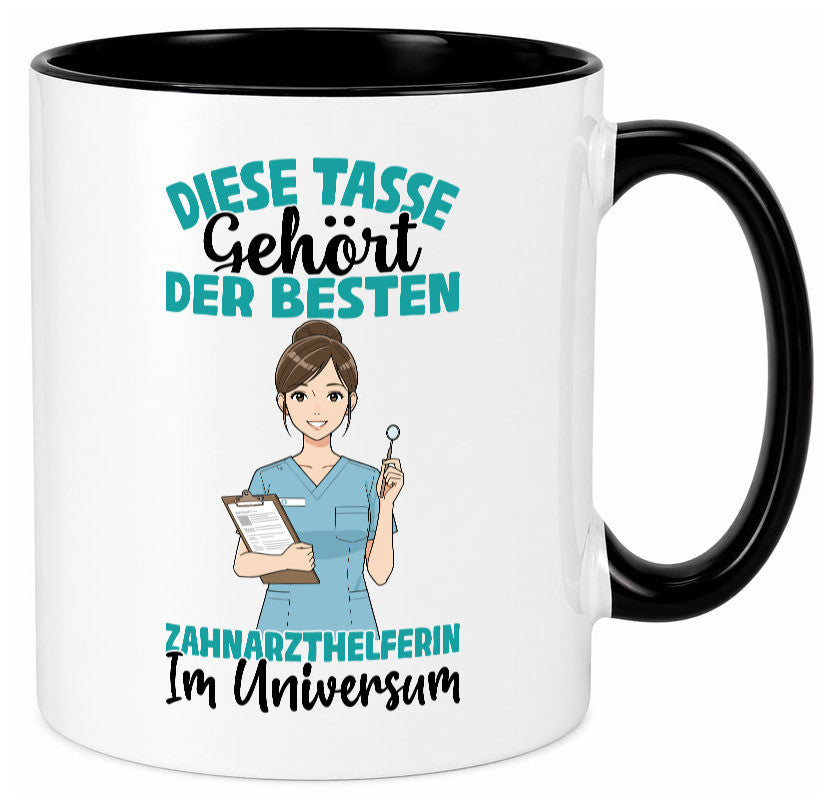Im Universum: Zahnarzthelferin | Zahnmedizin Humor Geschenkidee Tasse