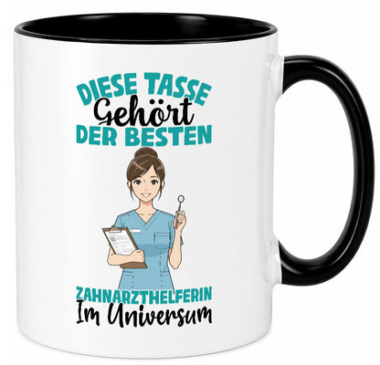 Im Universum: Zahnarzthelferin | Zahnmedizin Humor Geschenkidee Tasse