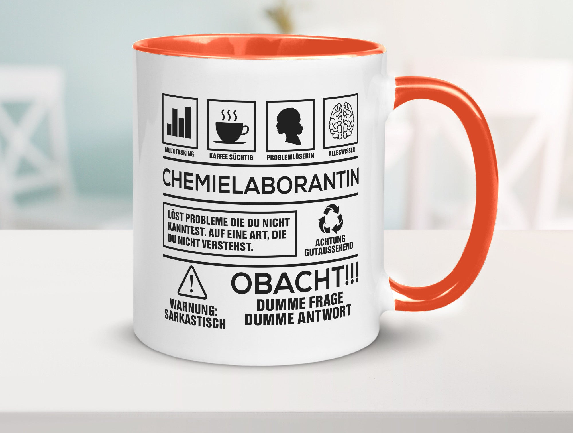 Achtung Probleme Chemielaborantin | Laborantin Chemie Geschenk Humor