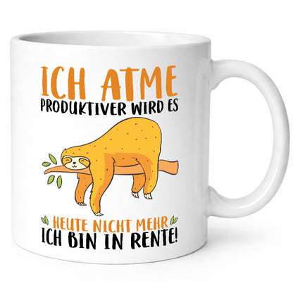 Ich bin in Rente! | Faultier Produktiv Ruhestand Humor Jubiläum Geschenkidee